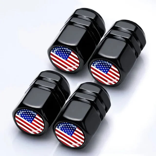 Aluminum Car Tire Valve Stem Caps Wheel Nipple Cover AirCover Tire Valve Cap Set for Cars SUVs Bike Trucks and Motorcycles Tools