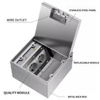 Stainless Steel Floor Socket Outlet, Hidden Flush Mount Electrical Floor Power Socket for EU US FR BR IL Standard Plug