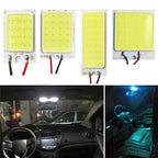 White Blue T10 Cob 16/24/36/48 SMD Car Led Vehicle Panel Lamps Auto Interior Reading Lamp Bulb Light Dome Festoon BA9S DC 12V Am
