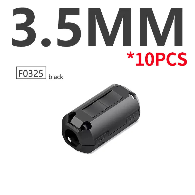 10PCS Snap Magnetic Ring Ferrite Filter For Cable Shield Removable EMC Inner Diameter 3.5MM 5/7/9/11/13/15MM Degaussing Filter