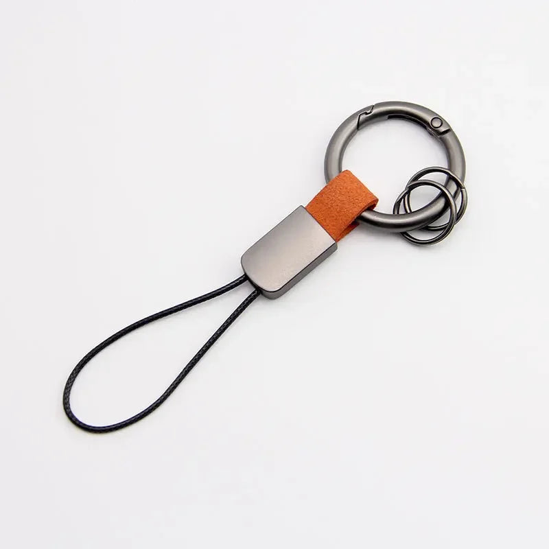 Car Sleek Carbon Fiber Style Keychain - 360° Rotatable, Universal Fit with Anti-Lost D-Ring, Durable for Men & Women Amagi