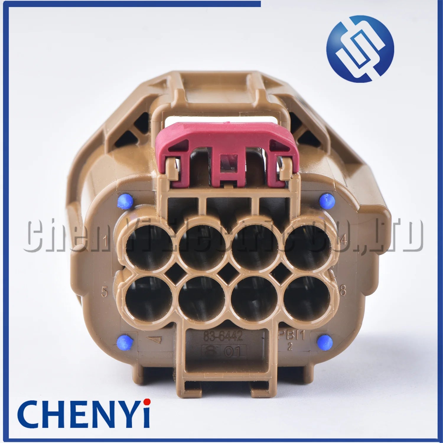 1 Set Brown 8 Pin 2.8mm series female automobile waterproof connector headlamp fog lamp turn lamp tail lamp plug 7283-6442-80