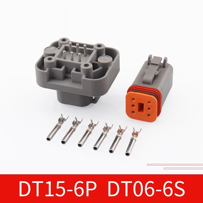 DT13-2P Dechi type automotive waterproof connector DT15-4P PCB panel pin socket plug DT06-6S