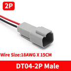 5/20/100 Sets Deutsch DT Connector With 15cm Wire Harness Waterproof Electrical Car Socket Plug DT06-2S DT04-2P 2/3/4/6/8/12P