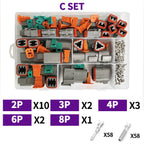 1/5 Boxes 250pcs Deutsch DT Series Waterproof Wire Connector Kit Automotive Sealed Plug with Pins DT06-2/3/4/6S DT04-2/3/4/6P