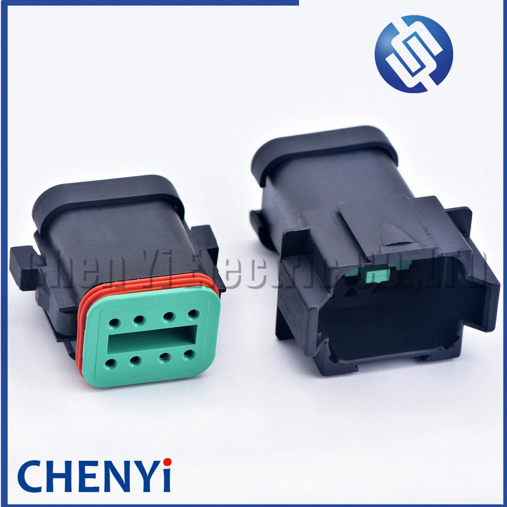 8 Pin Black DT series Connector Waterproof Wire harness plug Socket DT06-8S DT04-8P DT06-8S-E005 DT04-8P-E005 For Deutsch