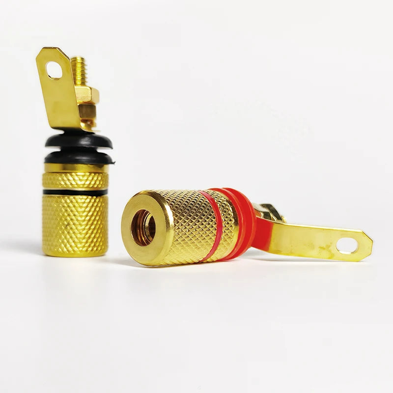 10/20/40PCS 307-Type Gold-Plated Binding Posts, 4mm Banana Sockets for Speaker & Amplifier Panel Mount, High-Current Terminals