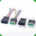 12 pin black dt automotive connectors wire harness plug for deutsch dt06-12s dt04-12p d...