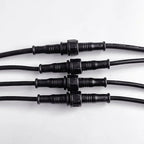 M12 Male-Female Waterproof Adapter 2/3/4/5 Pin - 20cm Length IP65 Cable Head for LED Bar/Neon Light Connection
