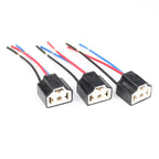 1PC H4 Three Holes Ceramic Wire Wiring Car Head Light Bulb Lamp Harness Socket Plug Hot Sale Auto h4 connector plug car products