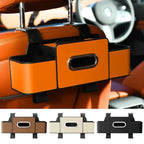 Universal Fit 4-in-1 Car Seat Organizer Tissue Holder Cup Slots Hooks Phone Holder Durable Multi-Functional Storage Box Vehicle
