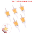Hot sale 5Pcs Inline Gas/Fuel Filter 6MM-8MM 1/4" For Lawn Mower Small Engine Auto Motorcycle Oil Filt