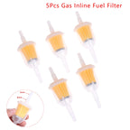 Hot sale 5Pcs Inline Gas/Fuel Filter 6MM-8MM 1/4" For Lawn Mower Small Engine Auto Motorcycle Oil Filt