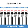 1PCS GX16 Auto Waterproof Connectors 2-10 Pins with Power Cable Line Socket Plug—Suitable for Industrial Machinery and Equipment