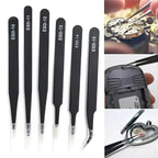 Anti-Static Stainless Steel Tweezers Precision Maintenance Industrial Electronic Repair Tool Car Body Sheet Metal Repair Tools