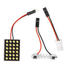 T10 5050 3030 LED Interior Panel Car White Light Reading Lamp Universal Car Trunk Roof Dome Bulb 48 24 12 SMD Lights 12V