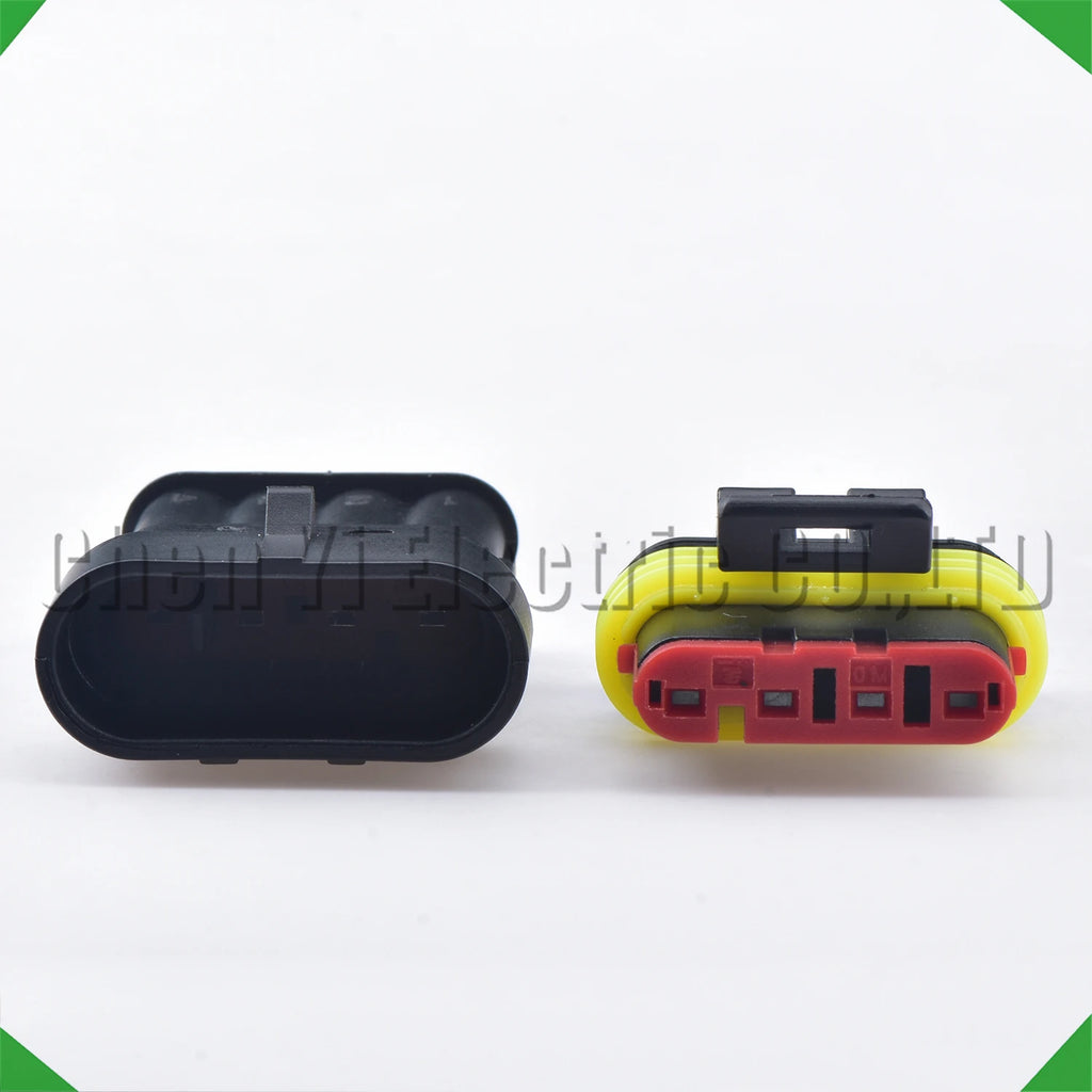 4-Pin Wire Harness female Automotive waterproof connector Black steam harness