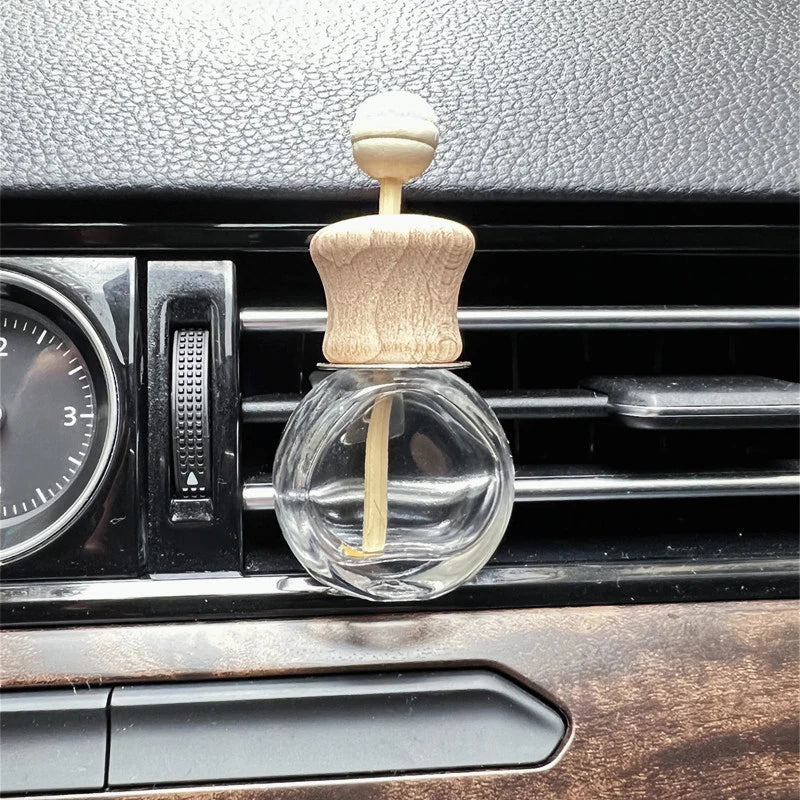 1PCS Car Hanging Glass Bottle Air Freshener Empty Bottle Aromatherapy Pendant Diffuser Car Decoration Aromatherapy Ornament