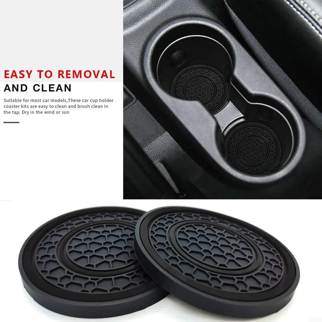 2pcs 7cm Non-slip Car Water Cup Pad Mat for Bottle Holder Coaster Auto Interior Anti-skid Cup Holders Amagi