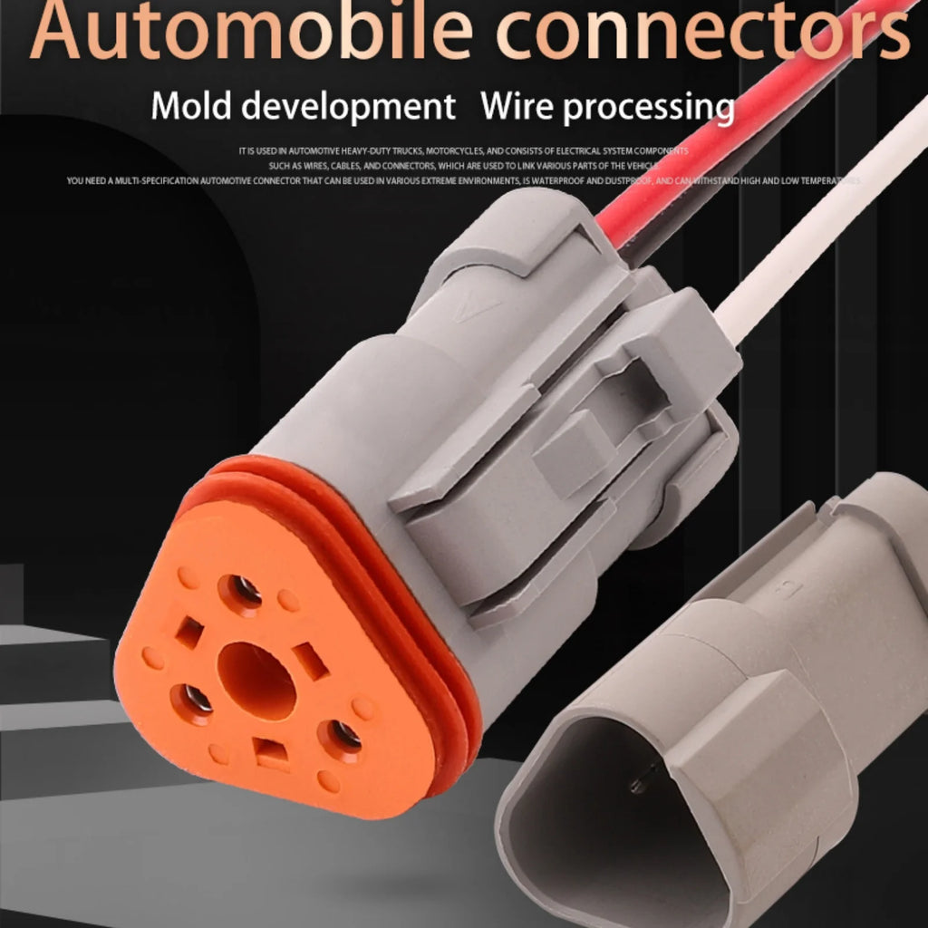 3-PIN Connector Waterproof 1.6mm Series Male Female Connectors Wiring Harness DT04-3P-C017 DT06-3S-C017