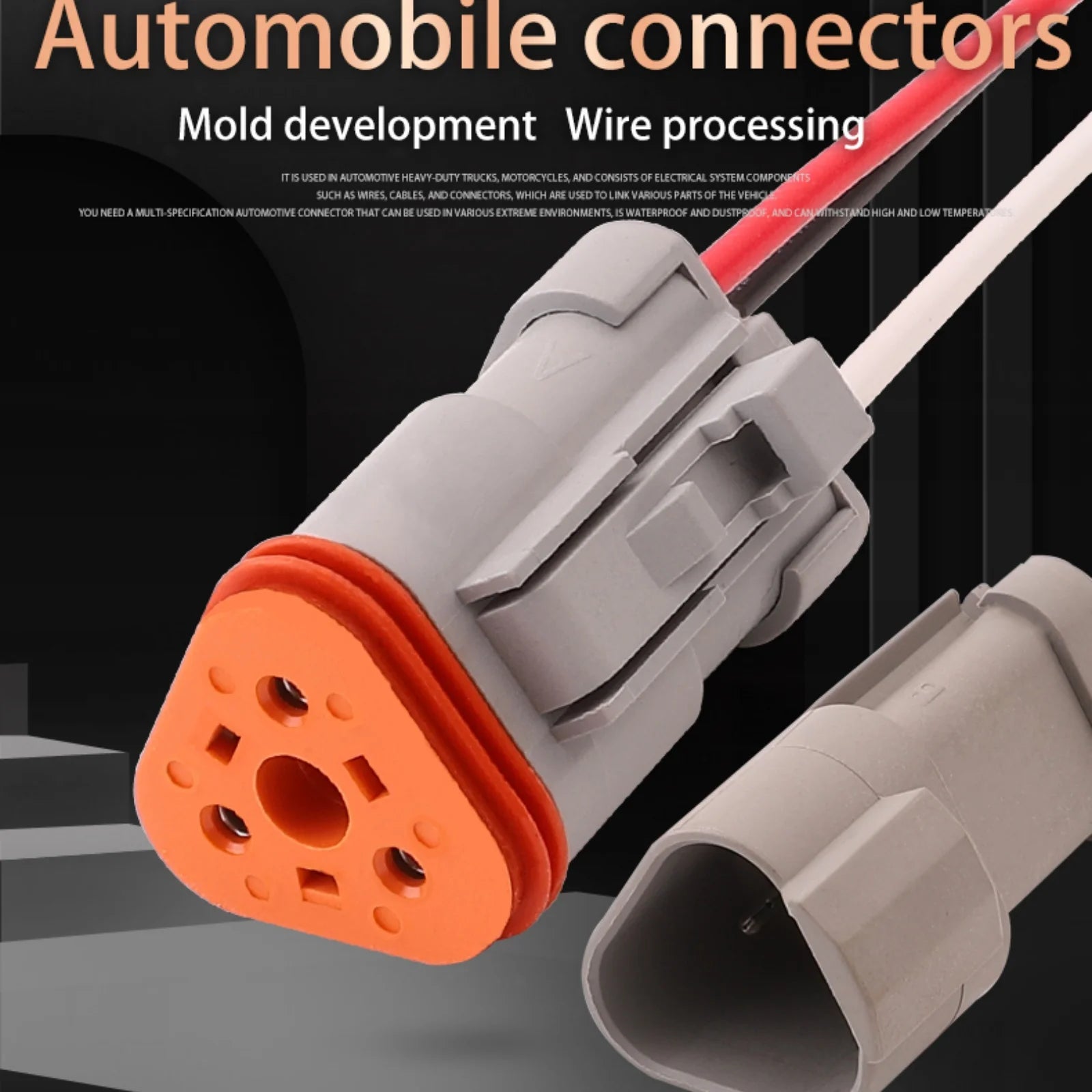 3-PIN Connector Waterproof 1.6mm Series Male Female Connectors Wiring Harness DT04-3P-C017 DT06-3S-C017