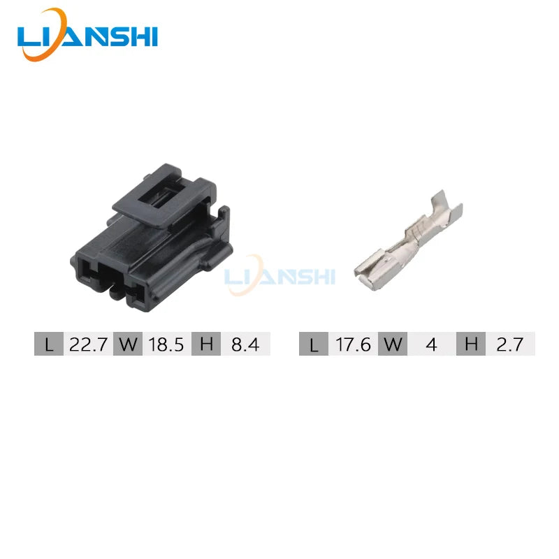 DJ7023A-2.8-21 Domestic car headlight plug Car wiring harness 2-hole connector plug with terminal