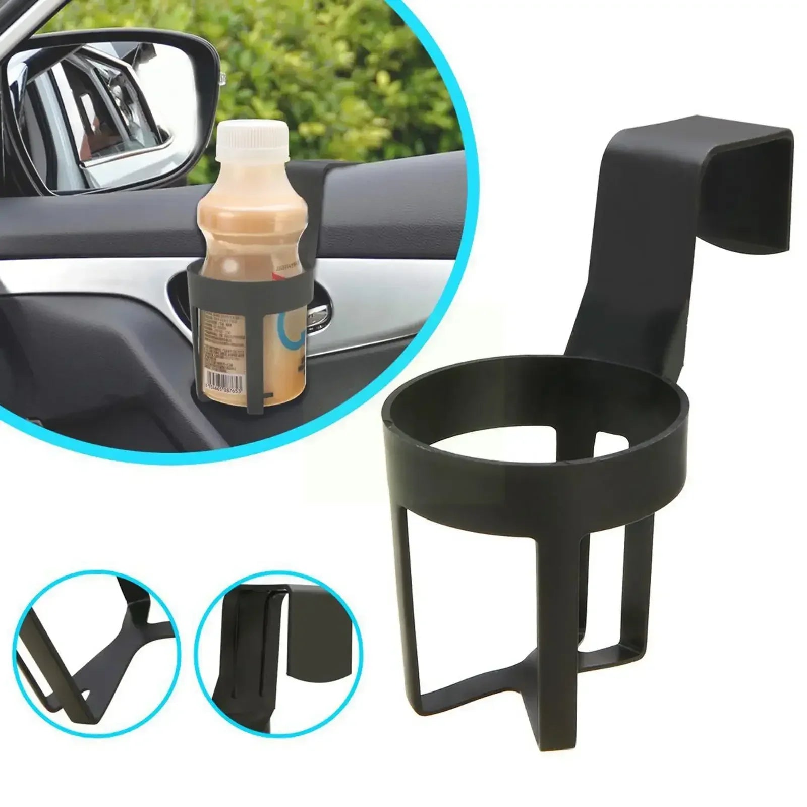 Car Cup Holder Durable Plastic Water Bottle Stand, Vehicle Interior Accessories, Space Saving Design, Easy Install, Convenient