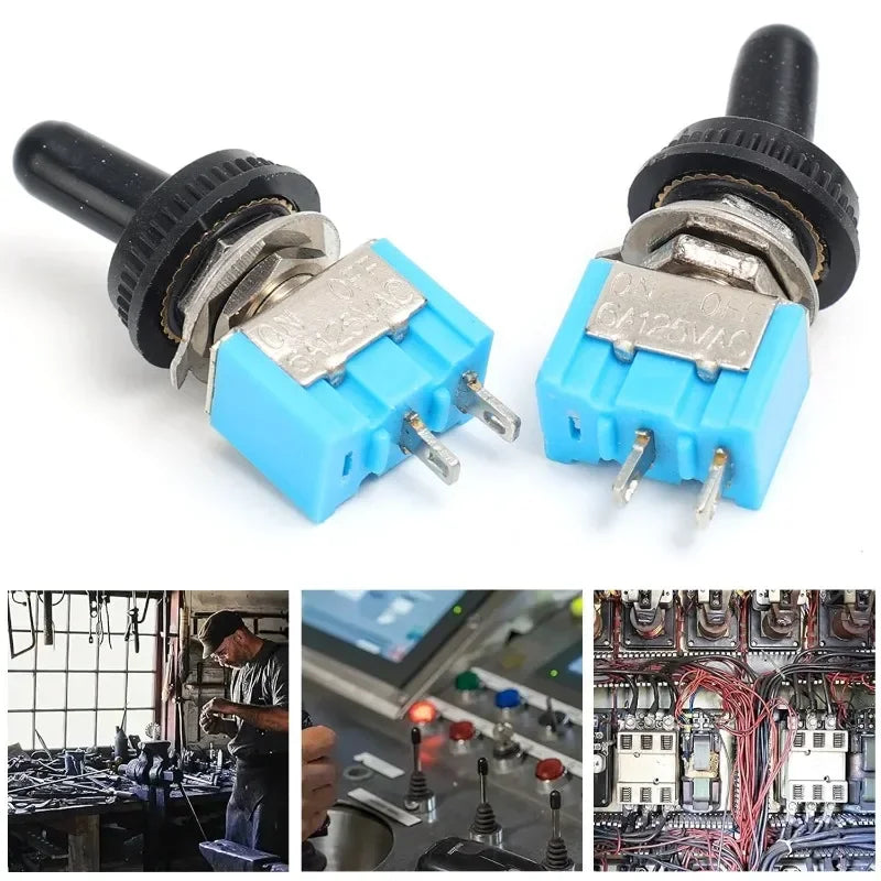 For Motorcycles Boat Supplies Accessory MT-S101 2 Pin 2 Position Mini Toggle Button Switch Blue Micro Toggle Switch Tool 1-10PCS