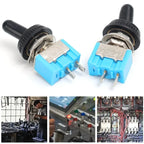 For Motorcycles Boat Supplies Accessory MT-S101 2 Pin 2 Position Mini Toggle Button Switch Blue Micro Toggle Switch Tool 1-10PCS