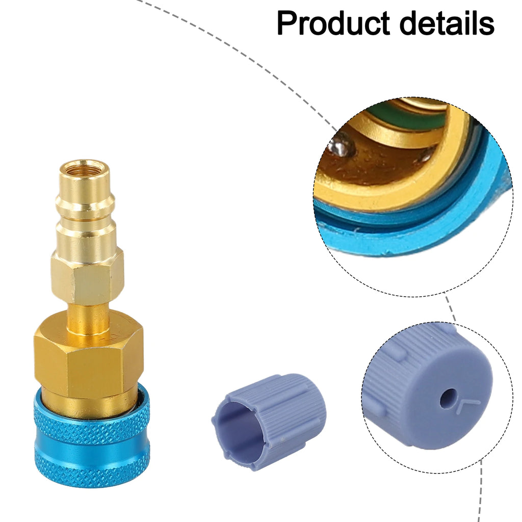 Quick Fitting Coupler  Adapter For R1234YF To  R134A Low Side Quick Coupler  Car Air-Conditioning Hose  Charging Fitting Tool