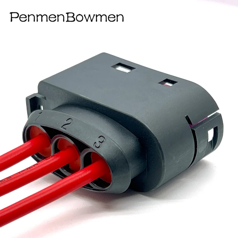 1 Set 3 Pin Car Battery Box Electrical Cable Connectors Waterproof Female Wire Harness Plug For Bora Golf Jetta 1J0937773