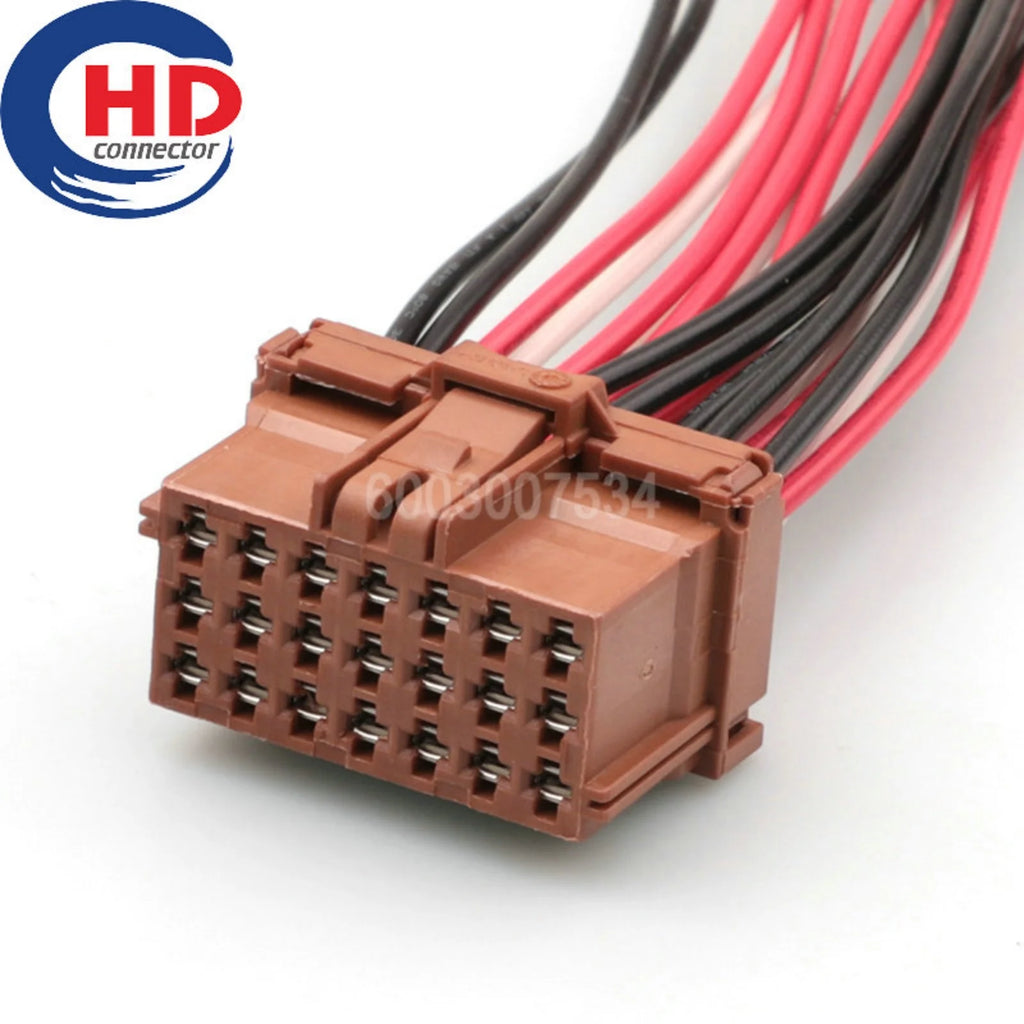 21 Pin Car Male Plug Socket AC Assembly Brown Auto Electric Cable Unsealed Male Female Connector 1-967630-1