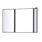 3-Way 360-Degree Folding Mirror For Haircuts Shaving & Makeup Convenience Foldable Car Cosmetic Mirror  Large Screen