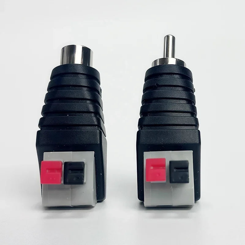 4/10/40PCS RCA Male & Female to Terminal Block Adapter, Solderless AV Audio Video Connectors for Speaker, Home Theater, CCTV Use