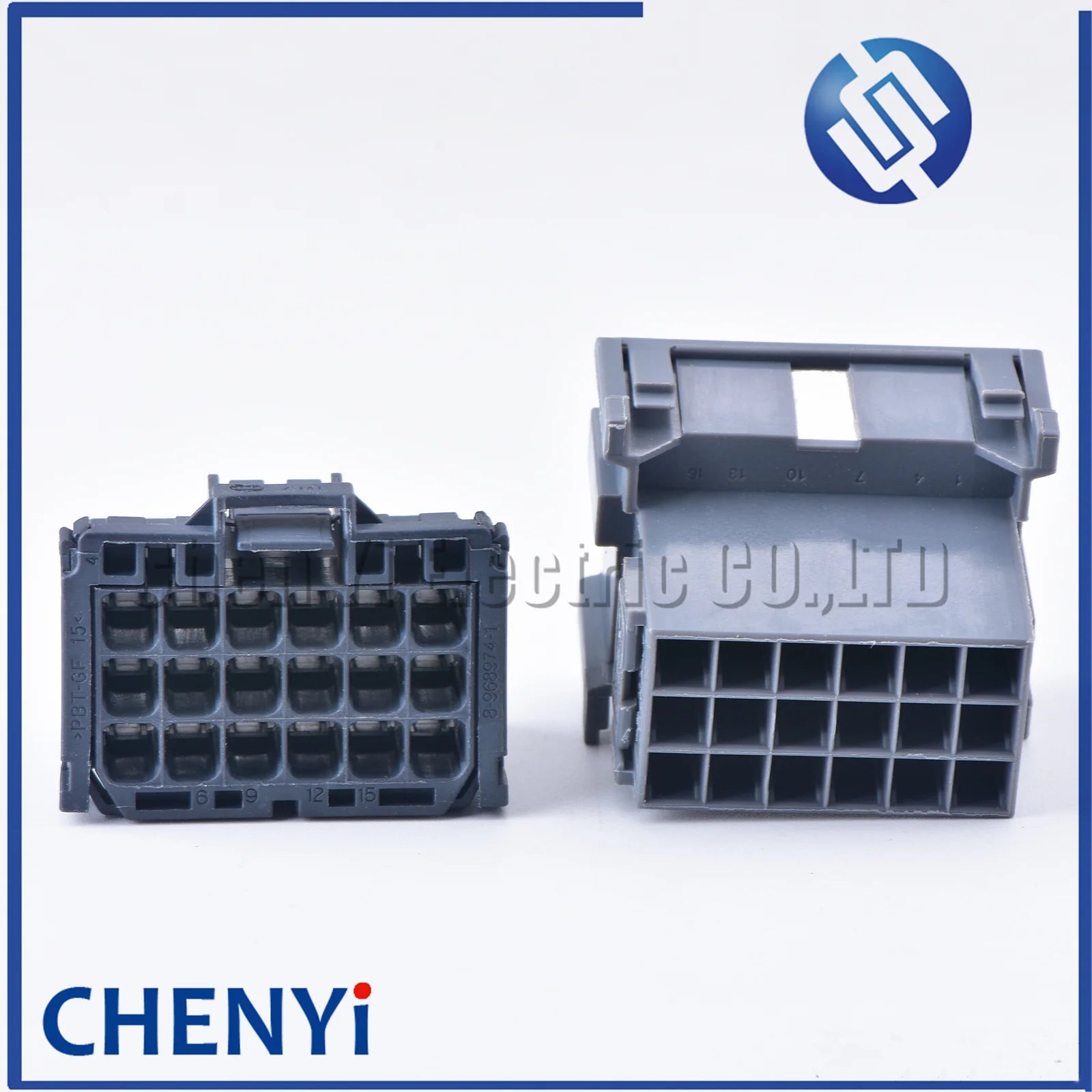 Grey 18 Pin male female Connector Automotive  Plug Unsealed Electric Harness Socket 8-968974-1 1-967629-1 With Terminals