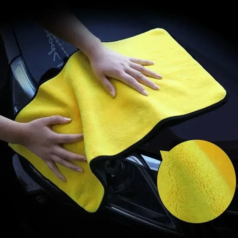 Car Wash Towels Cleaning Cloth Absorbent Dry Cloth General Purpose Microfiber Towel Thickened Yellow 30/40/60cm Amagi
