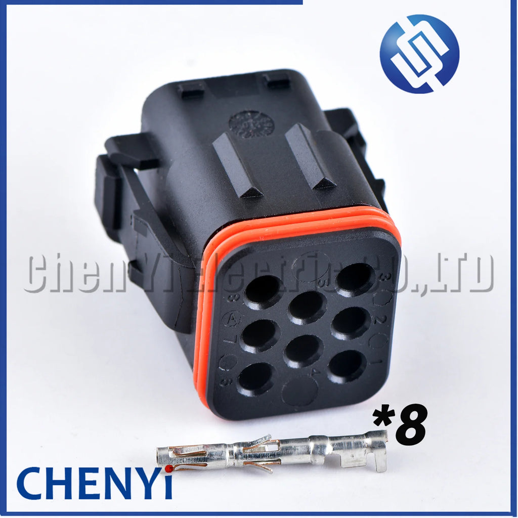 8 Pin Male or Female Waterproof Automobile Connector Electronic Plug 132008-001 132008-000 With Pins