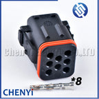 8 Pin Male or Female Waterproof Automobile Connector Electronic Plug 132008-001 132008-000 With Pins