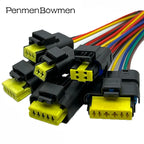 1 Set 2 3 4 5 6 Pin Car Turn Light Lamp Electrical Cable Connectors Female Mal Wire Harness Plug for Renault Peugeot Citroen