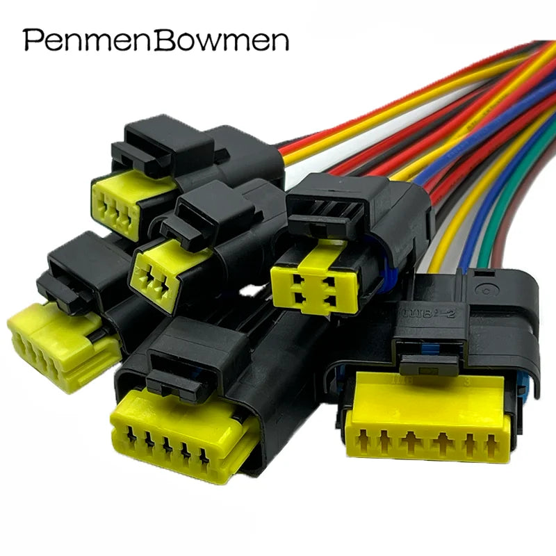 1 Set 2 3 4 5 6 Pin Car Turn Light Lamp Electrical Cable Connectors Female Mal Wire Harness Plug for Renault Peugeot Citroen