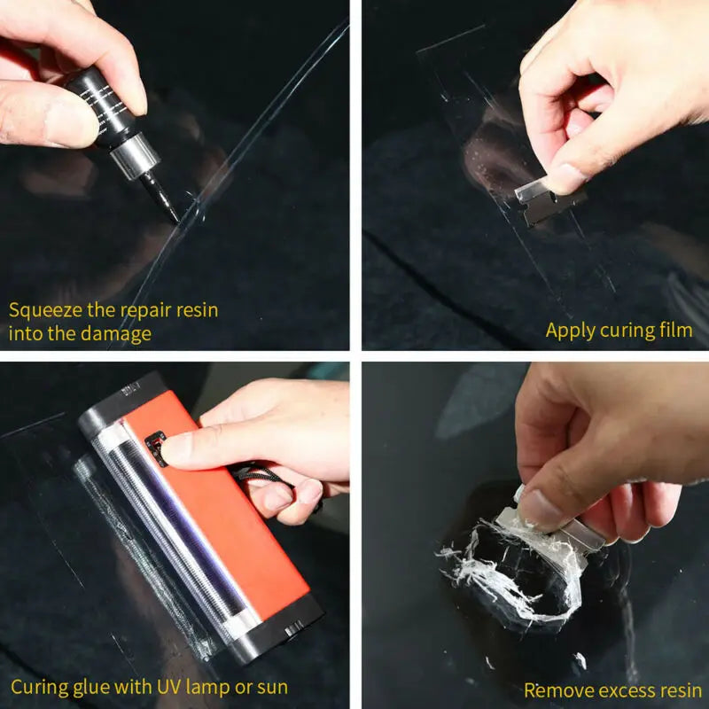 5PCS Automotive Windshield Glass Crack Nano Repair Fluid Car Resin Scratch Crack Restore Fluid Glass Curing Glue Car Accessories