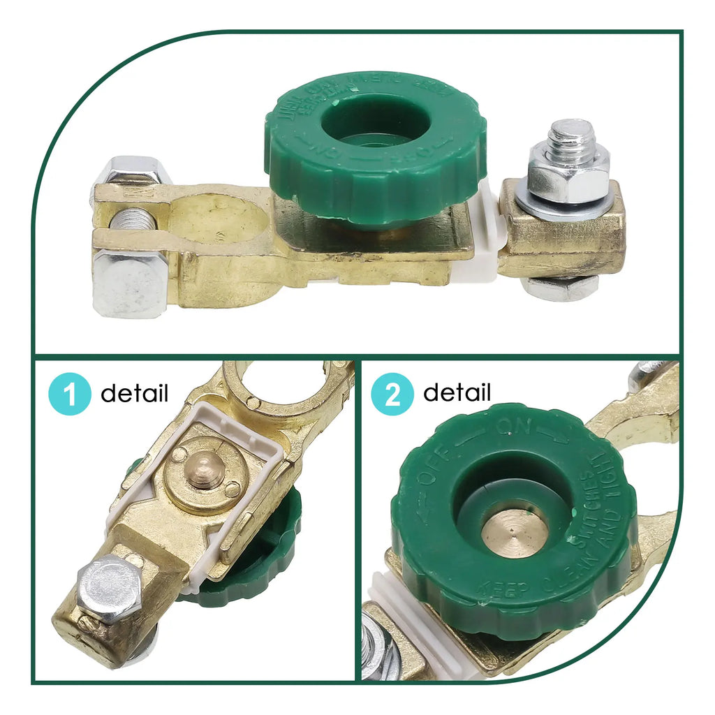 Auto Battery Terminals Quick Disconnect Isolator Cut Off Switch Auto Cables Connectors Wire Fits Standard Negative Terminal