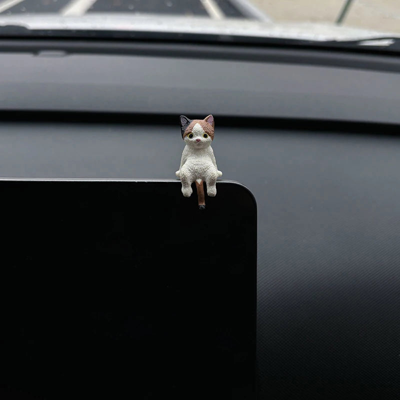 1/4Pcs Car Decoration Sleeping Cat Doll Kitty Creative Auto Ornaments Toys Cat Micro Landscape Model Cute Car Accessories Gifts