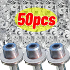 50/10Pcs Oil Drain Plug Crush Washers Gaskets 14mm for Honda Accord Civic CRV CRZ HRV Pilot Acura 9410914000 94109-14000