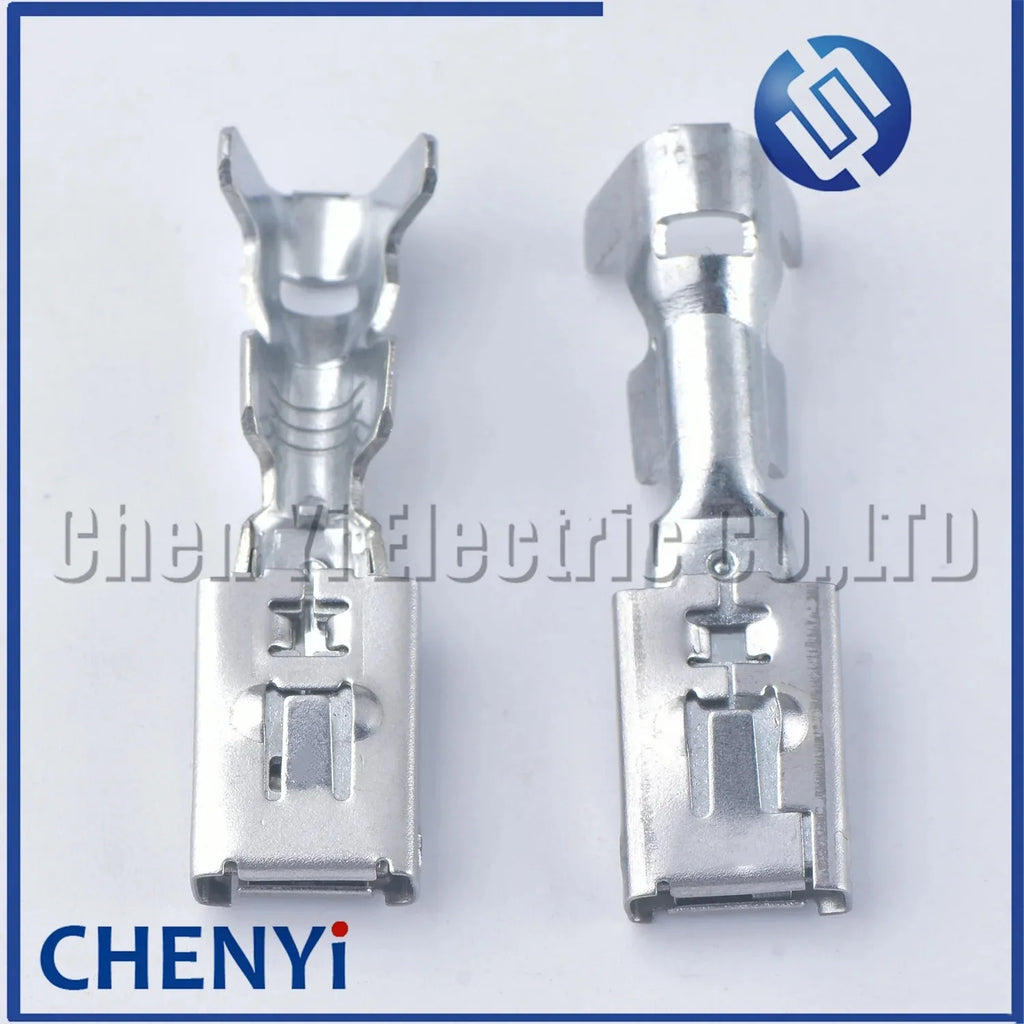 10 Pcs 6.3mm Composite Brass tin plating Wiring Terminal DJ6223-6.3C female Pin for Connector Plug Socket Fuse Box Wire Harness