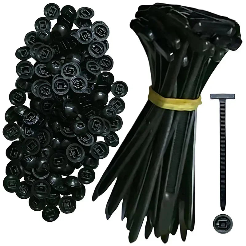 10/20/100pcs Nylon Universal Cable Tie Buckle Pin Button Zip Ties Self-Locking Fixed Cables Zip  Wire Fastening Strap Motorcycle