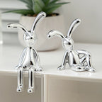 Cartoon Animal Rabbit Car Interior Center Console Decoration Personality Dining Table Desk Creative Props Accessories