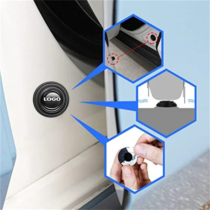 Customized 10 Pieces Car Silicone Shock Pad Shock Absorption Buffer Gasket Sound Insulation Pad Mount Protective Door Mute Anti