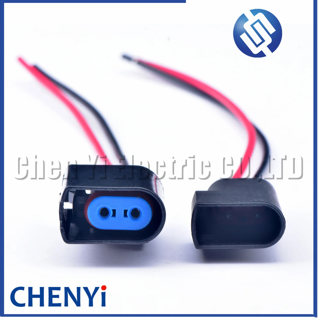 2 Pin/Way Female or Male Brake Pad Sensor Connector Wheel ABS Sensor Scoket Plug Wire Harness Pigtail 2-1437712 For Ford