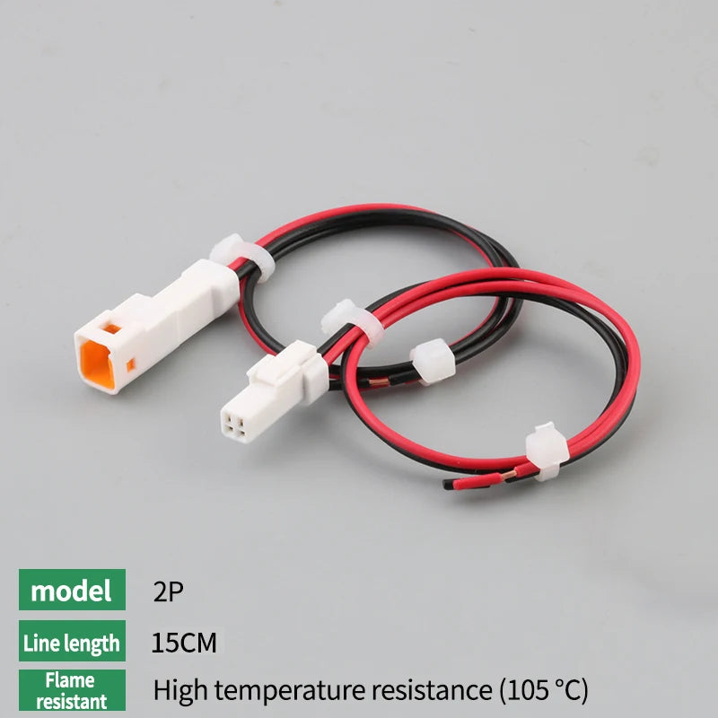 10Set JST Type Small Current Waterproof Connector JST02R/02T LED Male and Female Butt Terminal With 15 Wire Plug 02T-JWPF-VSLE-S